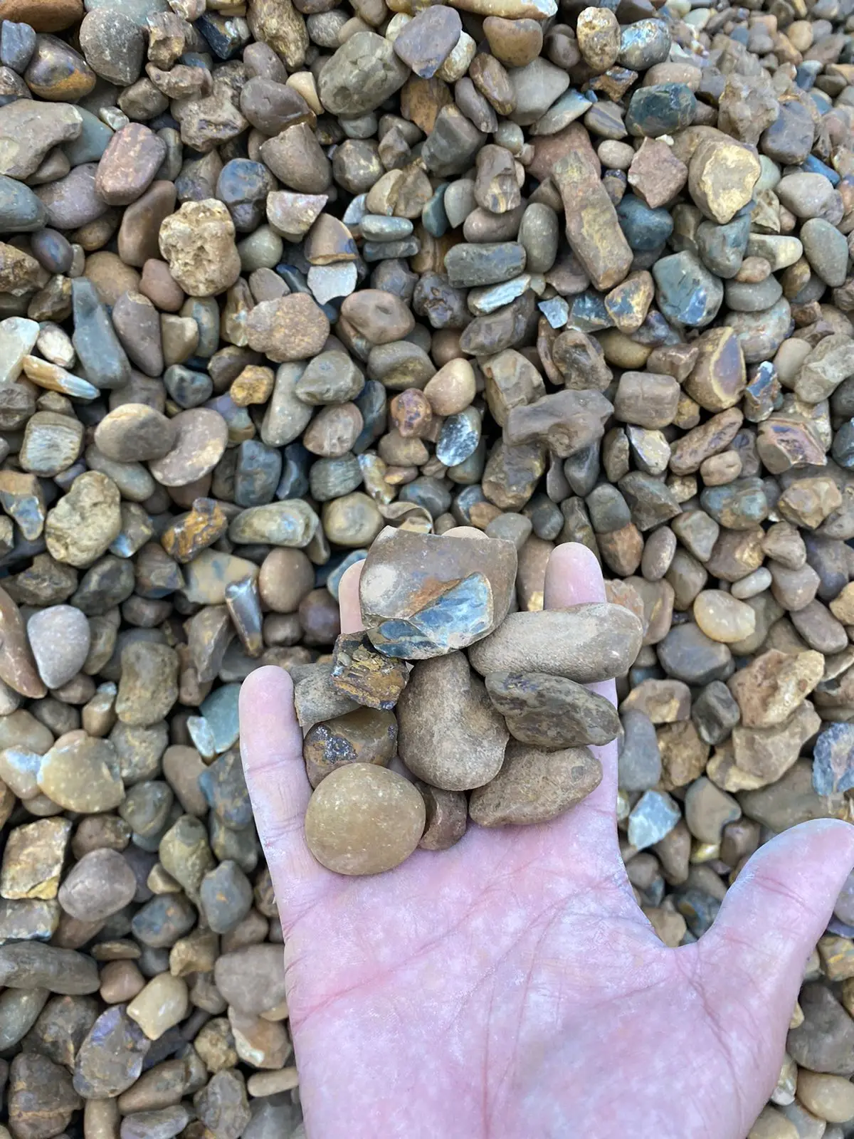 Seixo marrom natural em detalhe